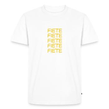 First name Fiete - Men's Premium Organic T-Shirt - white - Front - Nico (187cm)