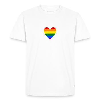 Cœur de fierté - T-shirt Premium bio Homme - blanc - Devant - Nico (187cm)