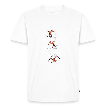 Skieur maladroit - T-shirt Premium bio Homme - blanc - Devant - Nico (187cm)