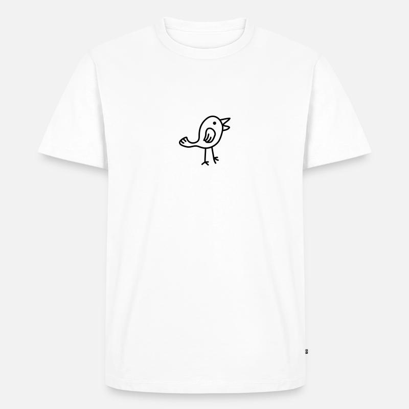Bird - Männer Premium Bio T-Shirt - Weiß