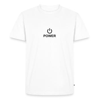 power_symbol - T-shirt Premium bio Homme - blanc - Devant - Nico (187cm)