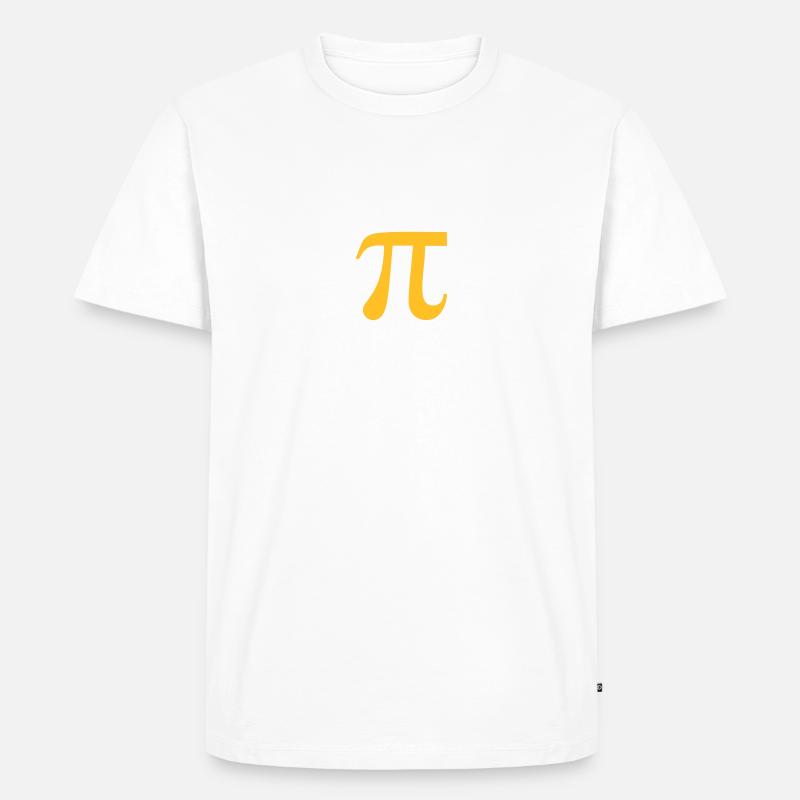 Pi - Männer Premium Bio T-Shirt - Weiß