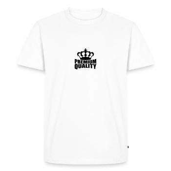 Premium Quality Crown Design - T-shirt Premium bio Homme - blanc - Devant - Nico (187cm)