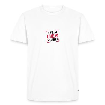 Official Crew Member Stamp Design - T-shirt Premium bio Homme - blanc - Devant - Nico (187cm)
