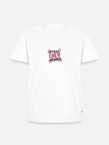 Official Crew Member Stamp Design - Men's Premium Organic T-Shirt - white