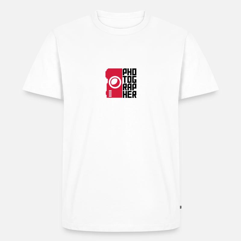 Photographe caméra de conception - T-shirt Premium bio Homme - blanc