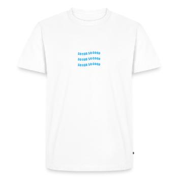 Jusqu’ici tout va bien Ight Blue - T-shirt Premium bio Homme - blanc - Devant - Nico (187cm)