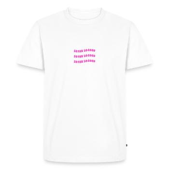 Jusqu’ici tout va bien rose - T-shirt Premium bio Homme - blanc - Devant - Nico (187cm)