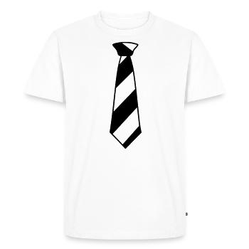 Cravate - T-shirt Premium bio Homme - blanc - Devant - Nico (187cm)