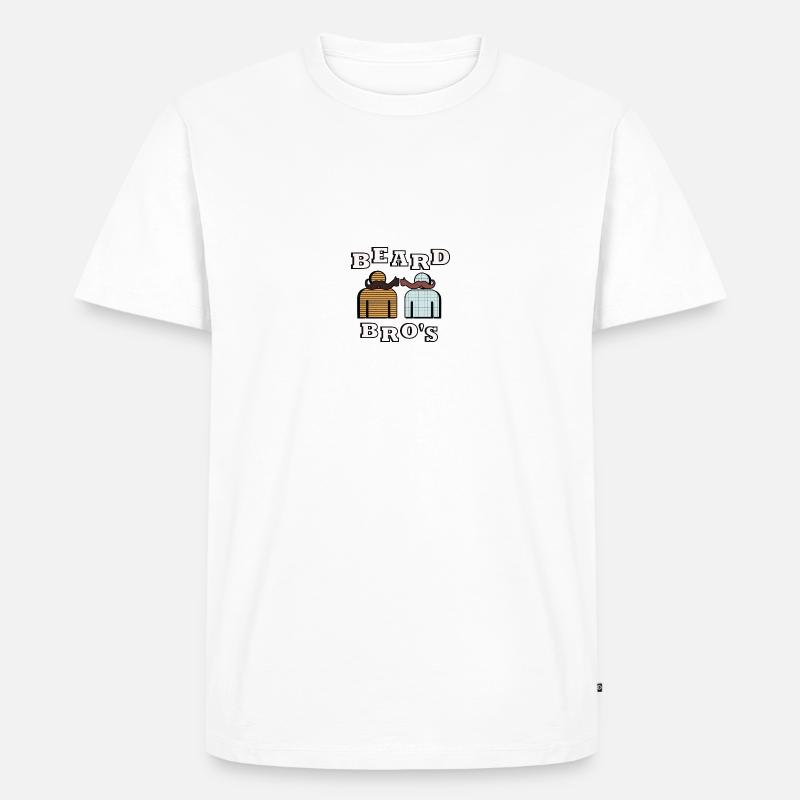 Bartbrüder - Männer Premium Bio T-Shirt - Weiß