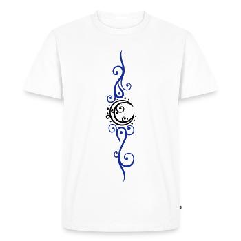 Filigree moon with ornament and stars. - Men's Premium Organic T-Shirt - white - Front - Nico (187cm)