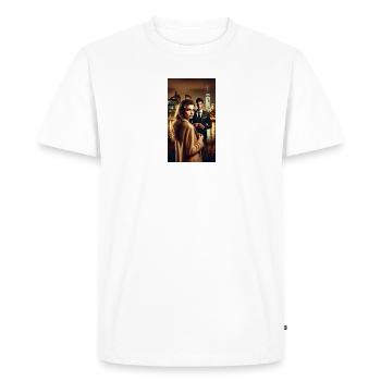 Mehr_als_Du - T-shirt Premium bio Homme - blanc - Devant - Nico (187cm)