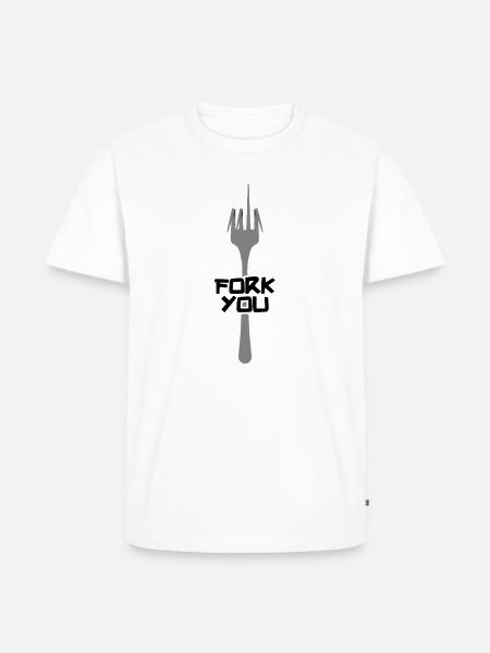 Ich gabel dich - Männer Premium Bio T-Shirt - Weiß