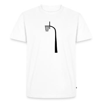 basketball basket throw play club fun sport - Men's Premium Organic T-Shirt - white - Front - Nico (187cm)