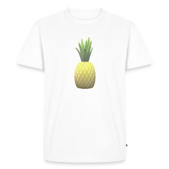 Pineapple Fruit Pineapple Healthy - Men's Premium Organic T-Shirt - white - Front - Nico (187cm)