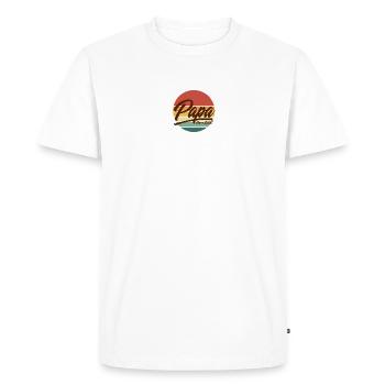 Papa rétro vintage depuis le coucher de soleil de la paternité en 2000 - T-shirt Premium bio Homme - blanc - Devant - Nico (187cm)