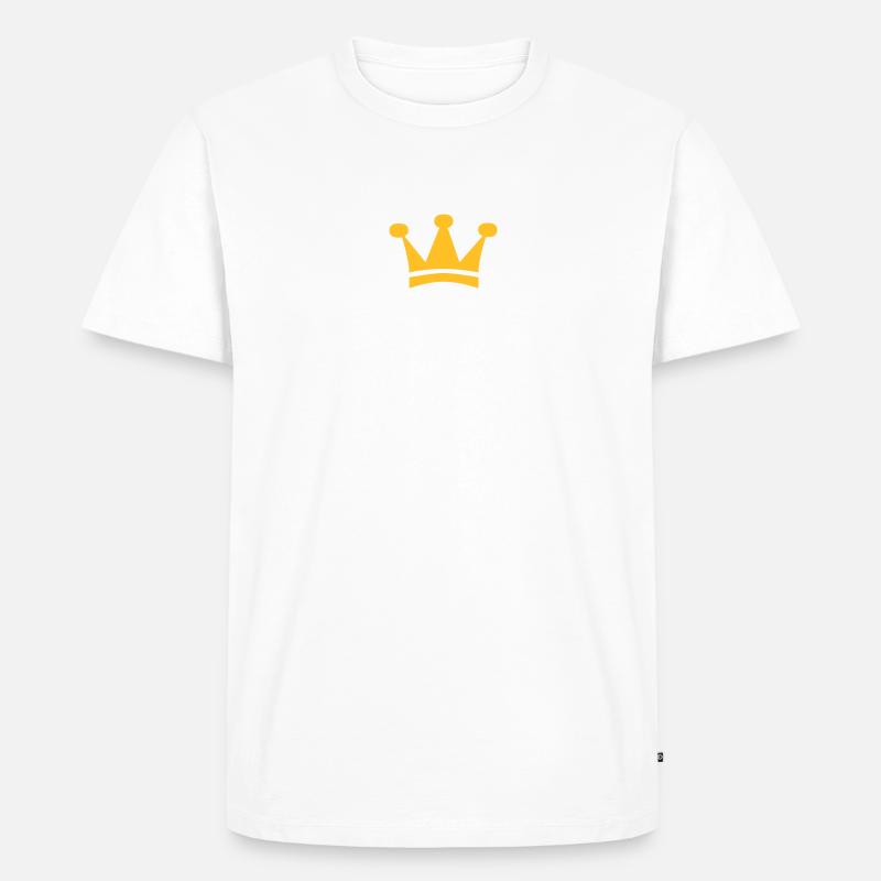 Krone - Männer Premium Bio T-Shirt - Weiß