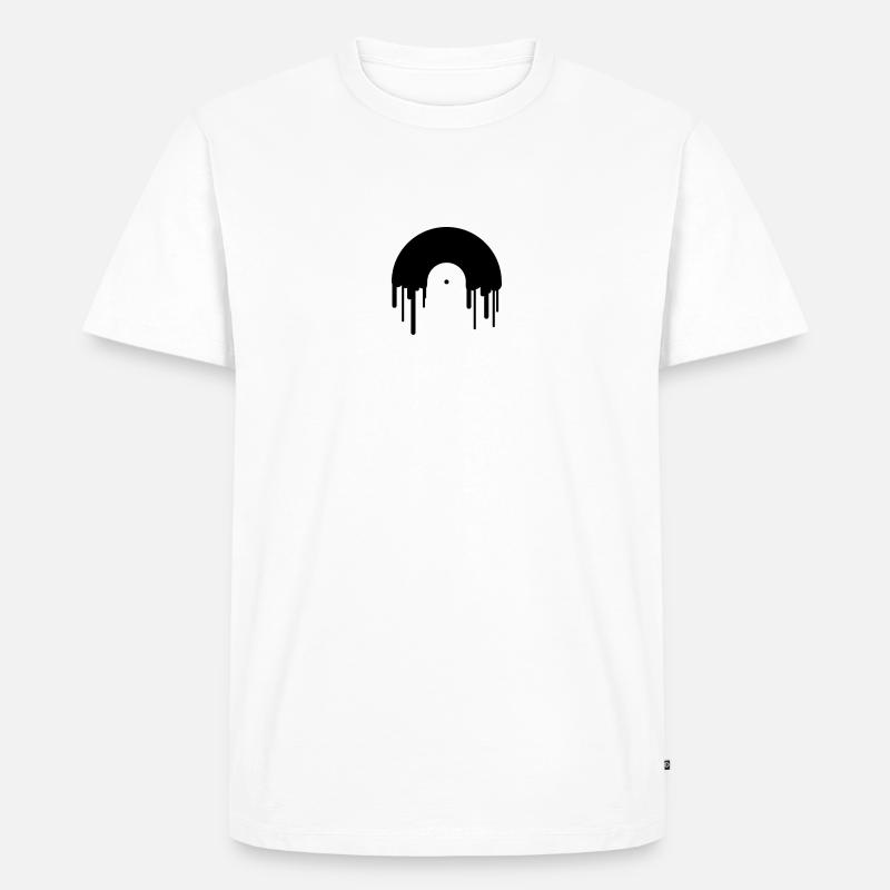 record_disc - Männer Premium Bio T-Shirt - Weiß