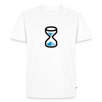 sablier - T-shirt Premium bio Homme - blanc - Devant - Nico (187cm)