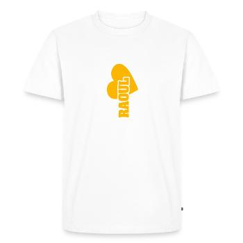 Amour Raoul - T-shirt Premium bio Homme - blanc - Devant - Nico (187cm)