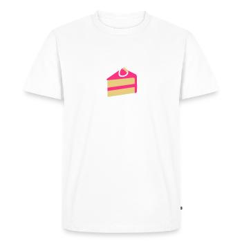 Cake - Men's Premium Organic T-Shirt - white - Front - Nico (187cm)