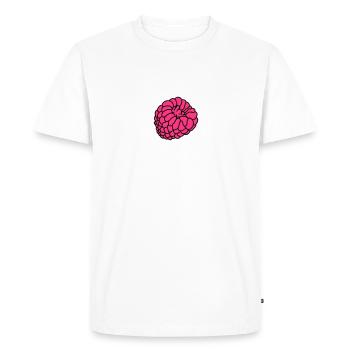 baies de framboise - T-shirt Premium bio Homme - blanc - Devant - Nico (187cm)