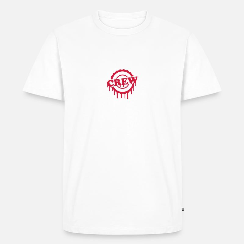 Cool Crew Stamp Design - Männer Premium Bio T-Shirt - Weiß