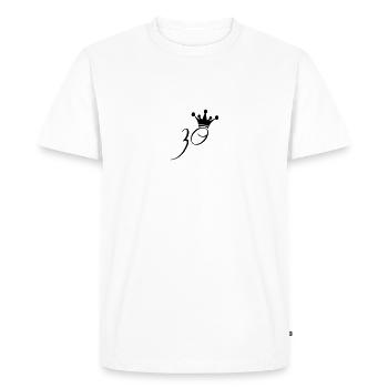 Couronne Roi Reine 30 princesse - T-shirt Premium bio Homme - blanc - Devant - Nico (187cm)