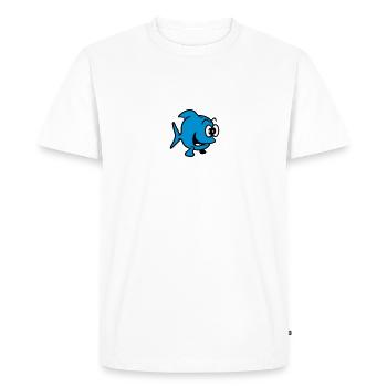 poisson de bonne humeur - T-shirt Premium bio Homme - blanc - Devant - Nico (187cm)