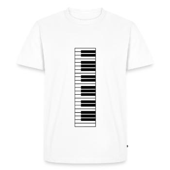 piano, piano keyboard - T-shirt Premium bio Homme - blanc - Devant - Nico (187cm)