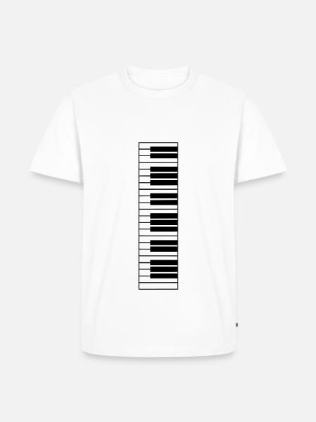 piano, piano keyboard - Men's Premium Organic T-Shirt - white