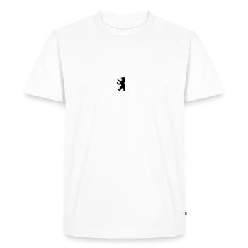 2 col - Berliner Bär Hauptstadt Bundestag - T-shirt Premium bio Homme - blanc - Devant - Nico (187cm)