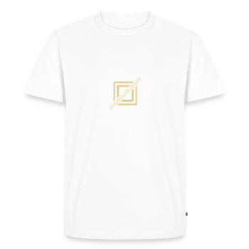 Assistant de laboratoire chimique - T-shirt Premium bio Homme - blanc - Devant - Nico (187cm)