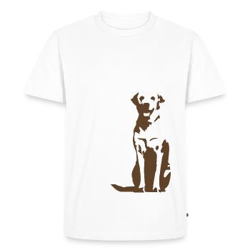 Labrador Retriever brun - T-shirt Premium bio Homme - blanc - Devant - Nico (187cm)