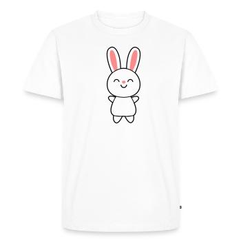 Cute Rabbit / Bunny - T-shirt Premium bio Homme - blanc - Devant - Nico (187cm)