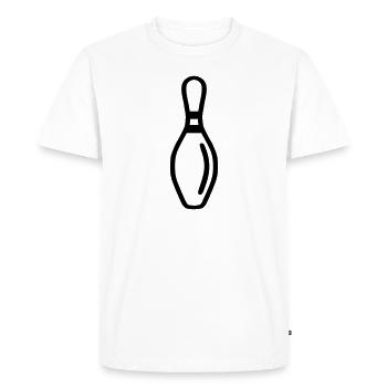 Quille de bowling - T-shirt Premium bio Homme - blanc - Devant - Nico (187cm)