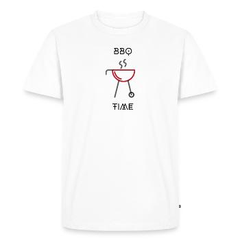 BBQ Time - T-shirt Premium bio Homme - blanc - Devant - Nico (187cm)