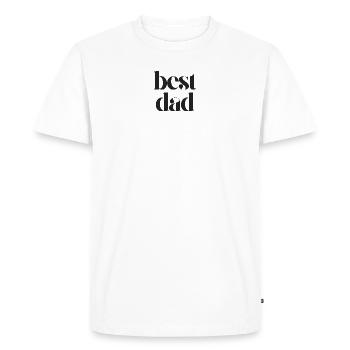 best dad - Men's Premium Organic T-Shirt - white - Front - Nico (187cm)