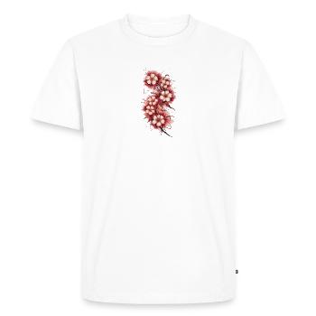 Sakura - T-shirt Premium bio Homme - blanc - Devant - Nico (187cm)