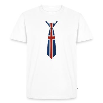 Conception de la cravate Union Jack - T-shirt Premium bio Homme - blanc - Devant - Nico (187cm)