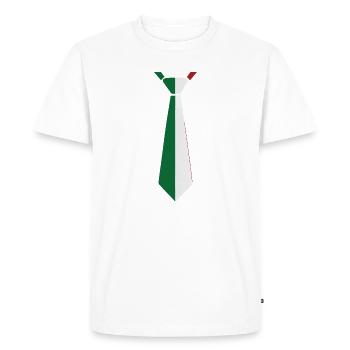 Cravate Italie – Conception du drapeau - T-shirt Premium bio Homme - blanc - Devant - Nico (187cm)