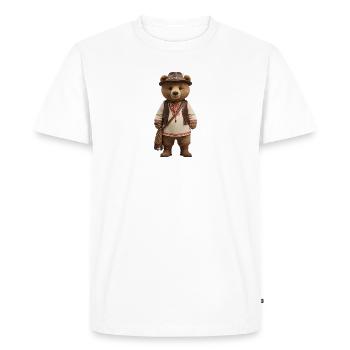 free spirit - Men's Premium Organic T-Shirt - white - Front - Nico (187cm)