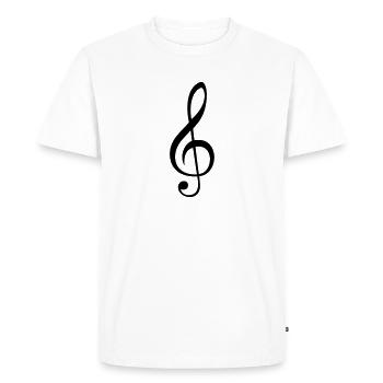 clef icon - Men's Premium Organic T-Shirt - white - Front - Nico (187cm)