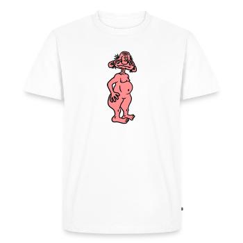 vieux opa homme nu laid horreur monstre dégoûtant - T-shirt Premium bio Homme - blanc - Devant - Nico (187cm)