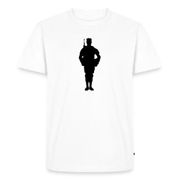 Soldat - T-shirt Premium bio Homme - blanc - Devant - Nico (187cm)