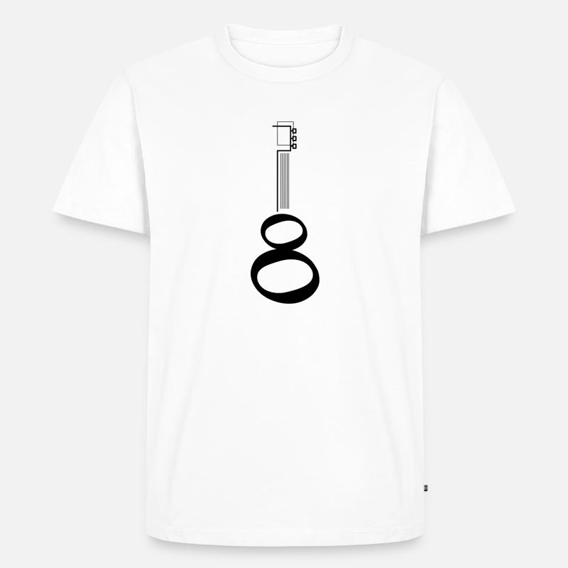 Gitarre - Männer Premium Bio T-Shirt - Weiß