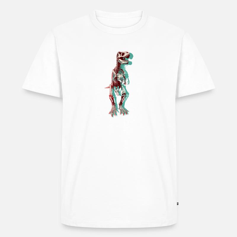 T-Rex - Männer Premium Bio T-Shirt - Weiß