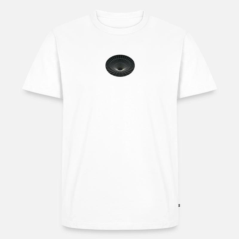 Vortex-Gitter Wurmloch - Männer Premium Bio T-Shirt - Weiß