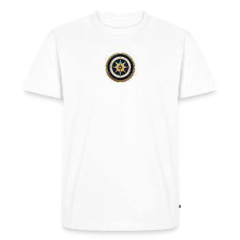 Golden Compass - Boussole d'Or - T-shirt Premium bio Homme - blanc - Devant - Nico (187cm)