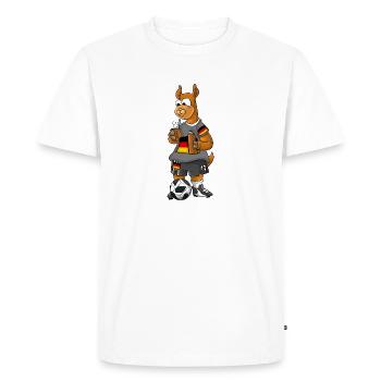 Fan Lama allemand - T-shirt Premium bio Homme - blanc - Devant - Nico (187cm)